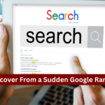 Tablet showing search engine and ranking recovery tips